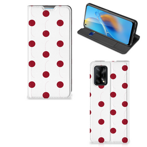 OPPO A74 4G Flip Style Cover Cherries