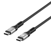 Manhattan 356374 USB4-kabel EPR USB-C™ M/M 40G 240W PD 3.1 8K E-Mark gecertificeerd 1m zwart