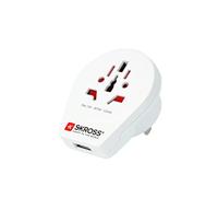 SKROSS | 1.500268 | World to USA USB | Universal World naar VS-adapter met USB A-aansluiting: 5V /2,4A - Spanning en vermogen 100V – 1500W / 250V – 3750W - Bescherming tegen elektrische schokken