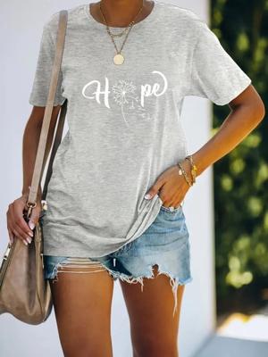Loose Casual Cotton Crew Neck T-Shirt