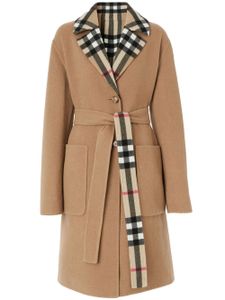 Burberry manteau réversible en laine à carreaux - Tons neutres