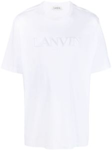 Lanvin t-shirt en coton à logo appliqué - Blanc