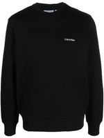 Calvin Klein sweat en coton mélangé à logo imprimé - Noir