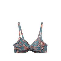 ESPRIT Women Beach beugel bikinitop met all over print lichtblauw/oranje