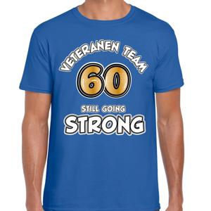 Bellatio Decorations Verkleed shirt voor heren - veteranen - blauw - verjaardag - 60 jaar 2XL  -