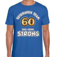 Bellatio Decorations Verkleed shirt voor heren - veteranen - blauw - verjaardag - 60 jaar 2XL  -