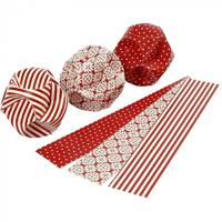 Vivi Gade bouwset papieren ballen rood/wit 9 stuks