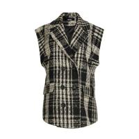 Eksept by Shoeby geruit gilet Yodi zwart/wit