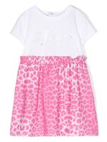 Philipp Plein Junior robe évasée à imprimé - Rose