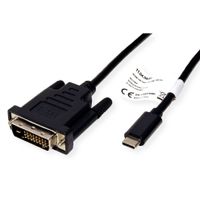 ROLINE USB type C - DVI adapterkabel, M/M, 2 m - thumbnail