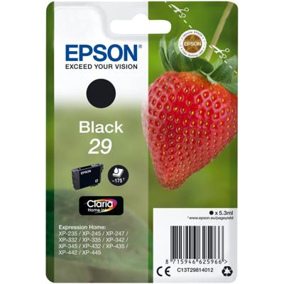 Epson Strawberry Singlepack Black 29 Claria Home Ink Epson Strawberry Singlepack Black 29 Claria Home Ink