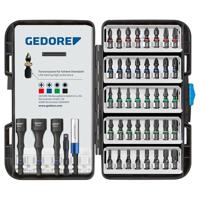 GEDORE Torsions-bitset 666-045 - bitset voor professionals - 45-delige set incl. praktische opbergkoffer met bithouder