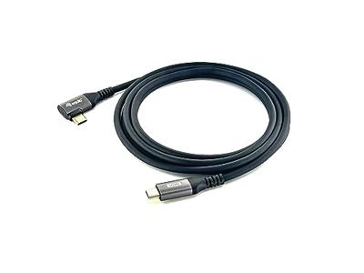 Equip 128892 USB 2.0 C naar C 90° schuine kabel, M/M, 2,0 m, PD 100W, zwart