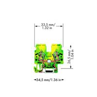 WAGO 870-917 Aardingsklem 5 mm Spanveer Toewijzing: Terre Groen, Geel 100 stuk(s)