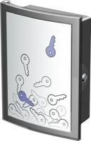 HAN Sleutelkast INDEX 4023-191 Aantal haken 63 Donkergrijs, Doorschijnend, Helder