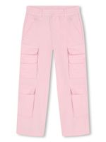 Marc Jacobs Kids pantalon cargo à patch logo - Rose