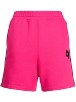 Karl Lagerfeld short de jogging à patch Ikonik Karl - Rose