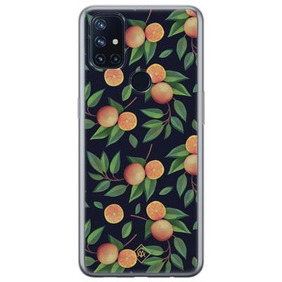 OnePlus Nord N10 5G siliconen hoesje - Orange lemonade