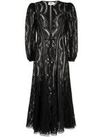 Charo Ruiz Ibiza robe Kelyk à broderies - Noir