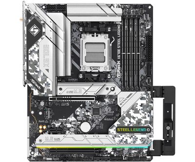 ASRock X670E Steel Legend Moederbord Socket AMD AM5 Vormfactor ATX Moederbord chipset AMD® X670