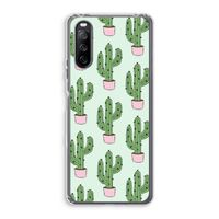 Cactus Lover: Sony Xperia 10 III Transparant Hoesje - thumbnail