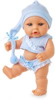Berjuan babypop Mini Baby 20 cm meisjes lichtblauw