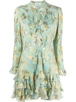 ETRO robe courte volantée à fleurs - Vert