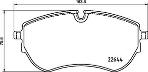 Remblokkenset, schijfrem BREMBO, u.a. fÃ¼r VW