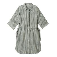 Linnen jurk, riet gestreept 40/42