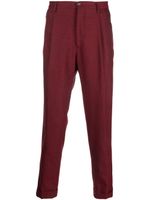 ETRO pantalon plissé en laine mélangée - Rouge