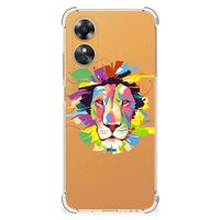 OPPO A17 Stevig Bumper Hoesje Lion Color