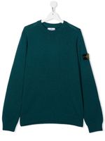 Stone Island Junior sweat à patch logo - Bleu - thumbnail