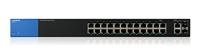 Linksys Lgs326-Eu Beheerde Gigabit Smart-Switch Met 2 Gigabit- En Sfp-Poorten Voor Bedrijven, 26 Poorts, Zwart/Blauw