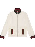 Gucci veste bomber à détails rayés - Blanc