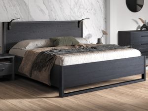 Tweepersoonsbed ROSITA 180x200 cm nox zwart