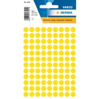 HERMA Universele etiketten Ø 8 mm rond geel papier mat 540 st.