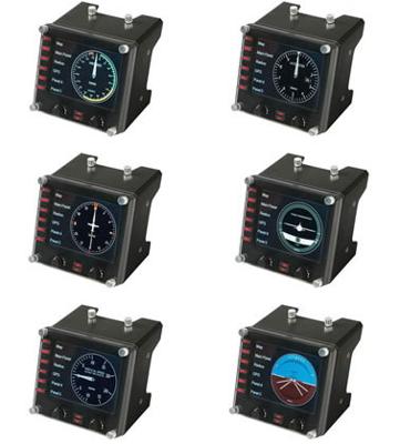 Logitech Gaming Saitek Pro Flight Instrument Panel PZ46 Vliegsimulator controller USB PC Zwart