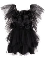 Loulou robe courte en tulle - Noir