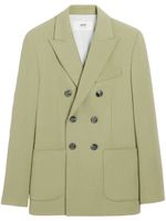 AMI Paris peak-lapels double-breasted blazer - Vert