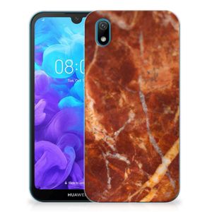 Huawei Y5 (2019) TPU Siliconen Hoesje Marmer Bruin