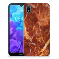 Huawei Y5 (2019) TPU Siliconen Hoesje Marmer Bruin - thumbnail