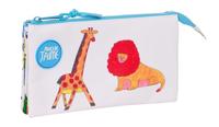 Safta ALGO DE Jaime Etui voor kinderen, ideaal voor schoolkinderen, comfortabel en veelzijdig, kwaliteit en duurzaamheid, 22 x 3 x 12 cm, wit, Wit, Standaard, casual
