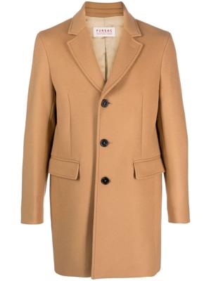 FURSAC Mantel met enkele rij knopen - Bruin