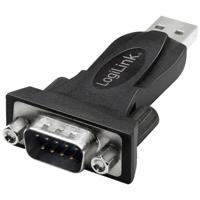 LogiLink Adapter Serieel [1x USB-A 2.0 stekker - 1x RS232-stekker] Zwart - thumbnail