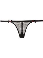 Agent Provocateur string Lorna à fleurs en dentelle - Noir