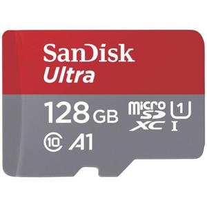 SanDisk Ultra + Adapter microSDXC-kaart 128 GB A1 Application Performance Class, UHS-Class 1