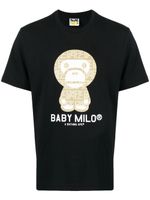 A BATHING APE® t-shirt Baby Milo à logo - Noir