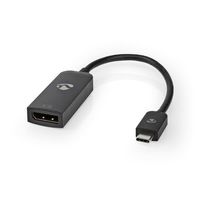 USB-Adapter | USB 3.2 Gen 1 | USB-C© Male | DisplayPort Female | 0.20 m | Rond | Vernikkeld | PVC - thumbnail