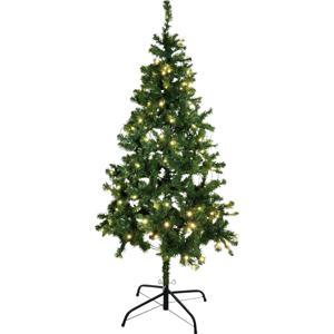 Europalms 83500299 Kunstkerstboom met verlichting Zilverspar Warmwit LED Groen Standaard 210 cm