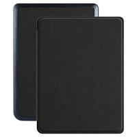 Lunso - Geschikt voor Kobo Nia hoes (6 inch) - Vegan Saffiano Leren sleepcover - Zwart